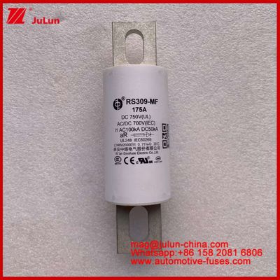 RS309-MF 175A 750VDC UL Tubular Ceramic Fuse AR 750VDC/700AC IEC 20KA GB 5-800A para veículos elétricos e sistemas de energia