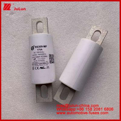 RS309-MF 175A 750VDC UL Tubular Ceramic Fuse AR 750VDC/700AC IEC 20KA GB 5-800A para veículos elétricos e sistemas de energia