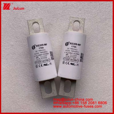 RS309-MF 175A 750VDC UL Tubular Ceramic Fuse AR 750VDC/700AC IEC 20KA GB 5-800A para veículos elétricos e sistemas de energia