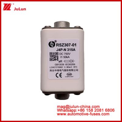 RSZ307-01 Quadrado Cerâmica J4P-N 315A 750VDC 50KA Carregadores Fios Aparelhos Automotivos Equipamento Tipo de ligação de parafusos