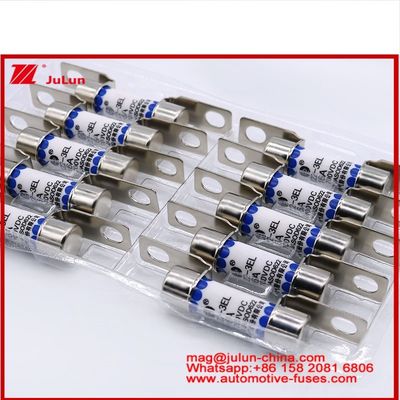 EV322-3EL 16A 700VDC Fusível Tubular Cerâmica Pequeno Tamanho Alto Sistema de Tração de Veículos Elétricos Conversão de Potência Armazenamento de Energia Carregador a Bordo