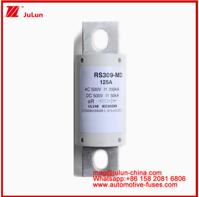 RS309-MD-125A Cerâmica Auto Fuses 500VAC200KA 500VDC 50KA AR DC Performance Tubular Estrutura de conexão de parafusos automotivos