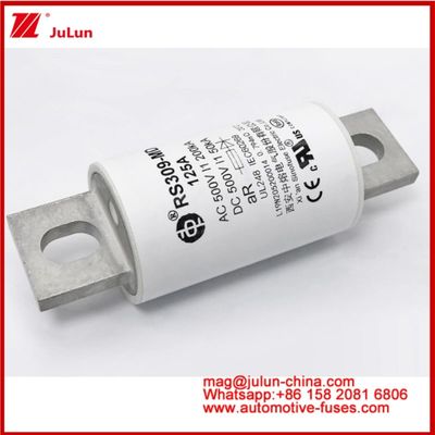 RS309-MD-125A Cerâmica Auto Fuses 500VAC200KA 500VDC 50KA AR DC Performance Tubular Estrutura de conexão de parafusos automotivos