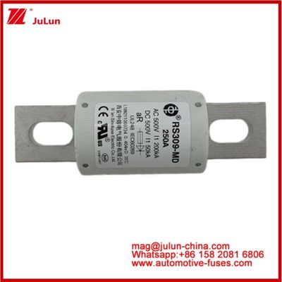 250A 500VAC Ev Fuse RS309-MD-200KA 500VDC 50KA AR Carêmico DC de desempenho Tubular Automóvel Bolto Stud-mount