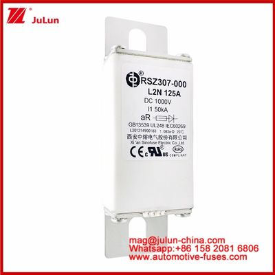 125A DC1000V 50KA AR Caremic Tubular RSZ307-000 L2N Fuse Para Proteção EV/HEV Em Automóveis