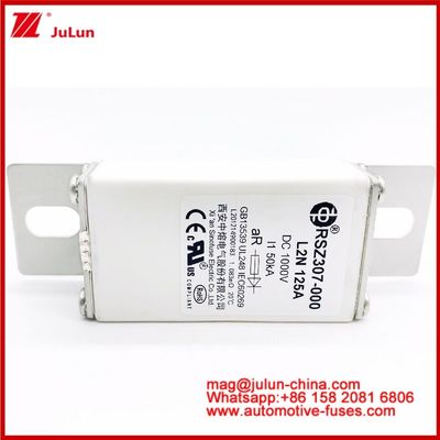125A DC1000V 50KA AR Caremic Tubular RSZ307-000 L2N Fuse Para Proteção EV/HEV Em Automóveis