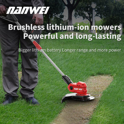 Trimmer cortador de relva sem fio para relva de jardim relva elétrica cortar máquina cinto verde bateria familiar
