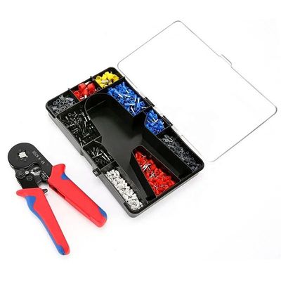 Conveniente versátil Mini Wire Ferrule Tubular Terminal Crimping Plier Kit 1200pcs Doméstico elétrico isolado