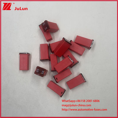 Fusíveis automotivos de lâmina J Case de perfil baixo, sopro médio e lento, corrente nominal 20A 25A 30A 40A 50A 60A Compatibilidade com veículos 0895050.U AUTO 50A 58VDC