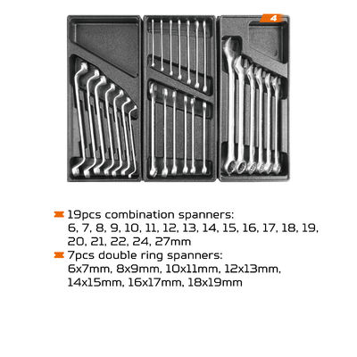 Ferramentas versáteis Equipamentos Conjunto de ferramentas de peito Ferramentas 163pcs