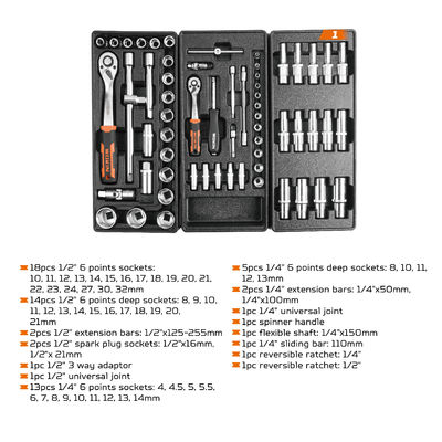 Ferramentas versáteis Equipamentos Conjunto de ferramentas de peito Ferramentas 163pcs