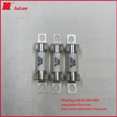 ASTM 15A 30A DC500V Proteção de Fusível para Veículo Elétrico para HEV dentro de Cerâmica Bolt