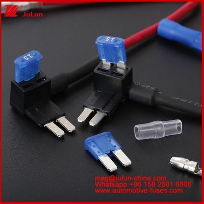 Porta-fusível de carro tamanho MINI PEQUENO MÉDIO 12V Adaptador TAP Add-A-Circuit Micro2/M2 Car Add A Circuit Fuse Tap Adapter 16AWG 17-18cm Fusíveis Porta-fusíveis Componentes para Automóveis