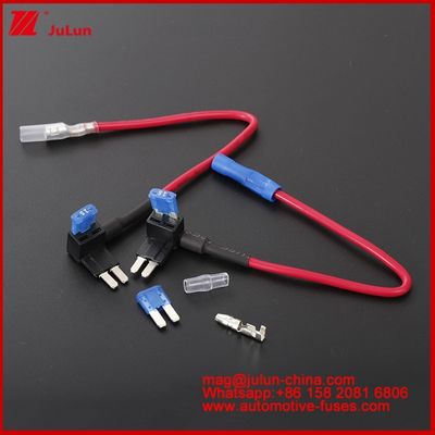 Porta-fusível de carro tamanho MINI PEQUENO MÉDIO 12V Adaptador TAP Add-A-Circuit Micro2/M2 Car Add A Circuit Fuse Tap Adapter 16AWG 17-18cm Fusíveis Porta-fusíveis Componentes para Automóveis
