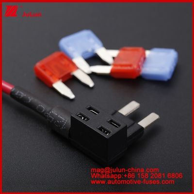12V/24V/32V Adaptador de circuito adicional Ofertas de fábrica Automóvel TQ-002 AMP Fusíveis de lâmina automática Para segurador de fusível de carro MINI Fuse Tap Fuse Hoder 1015 16AWG 150MM