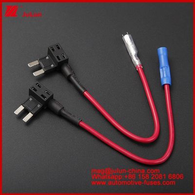 12V/24V/32V Adaptador de circuito adicional Ofertas de fábrica Automóvel TQ-002 AMP Fusíveis de lâmina automática Para segurador de fusível de carro MINI Fuse Tap Fuse Hoder 1015 16AWG 150MM