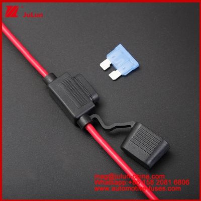 Waterproof ATC ATO Standard Fuse Holder Medium Blade 12V Waterproof Auto Fuse Holder Standard Copper and Plastic with 16AWG Wire 3A 5A 10A Automotive Use