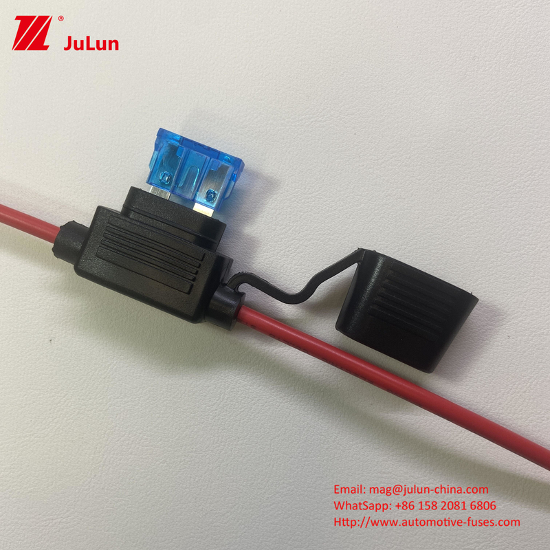 Medium Size Car Insert Low Voltage Fuse Holder Com UL 94 V-0 Classificação de inflamabilidade Iluminação auxiliar