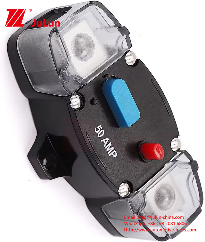 Restaurador Trolling Motor Stereo Audio 50A 200A 300A 24V 48V 0-8 Gauge Inline Fuse Block Holders Inverter Para Automóvel