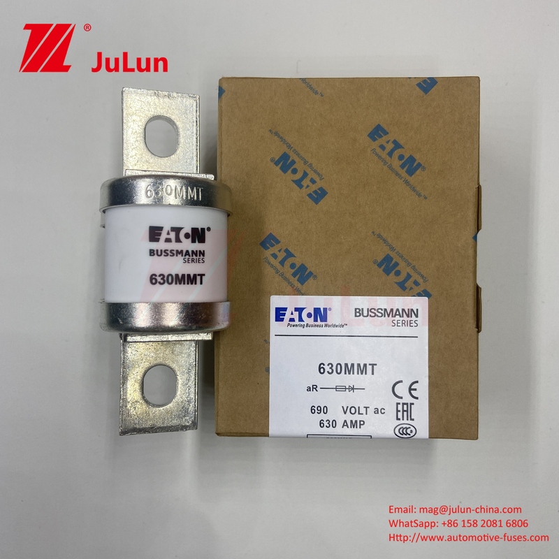 690V Cerâmica Automotive Fuses M6/M8 Twin Plate Flat Bolto Tipo 0,43kg Solução de fusível de trabalho pesado