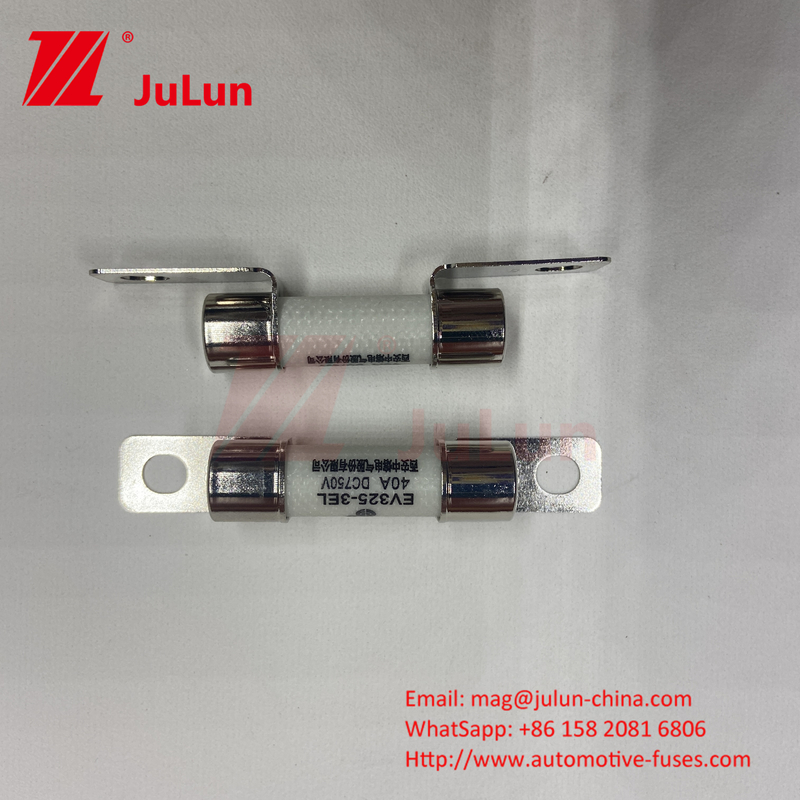 10x38mm Cerâmica Automobile Fuses Bolto montado EV FUSE Confiabilidade ambiental Conforme à ISO8820