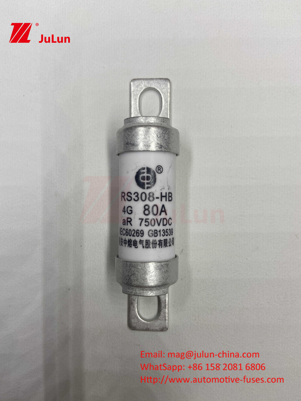 Fusível de veículo elétrico para armazenamento de energia do sistema de tração e olted 750VDC 25A 30A 40A 50A Para RS308 HB EV
