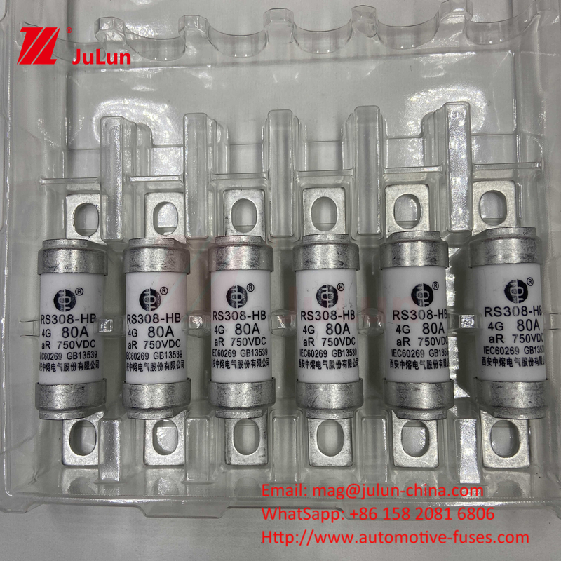 Conformidade com a norma ISO 8820, JASO D622 e GB/T31465 30A 40A 50A 80A 750VDC