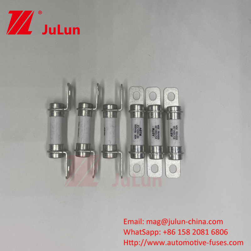 Aplicação automóvel veículo elétrico fusível automóvel híbrido 15A 500VDC Superior DC Fusível de capacidade de quebra