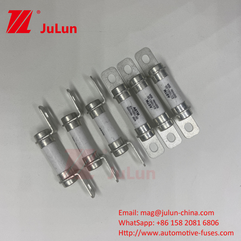 30A veículo híbrido 500VDC fusível parafusos M6 DC dispositivos e equipamentos automotivos curto-circuito e suporte