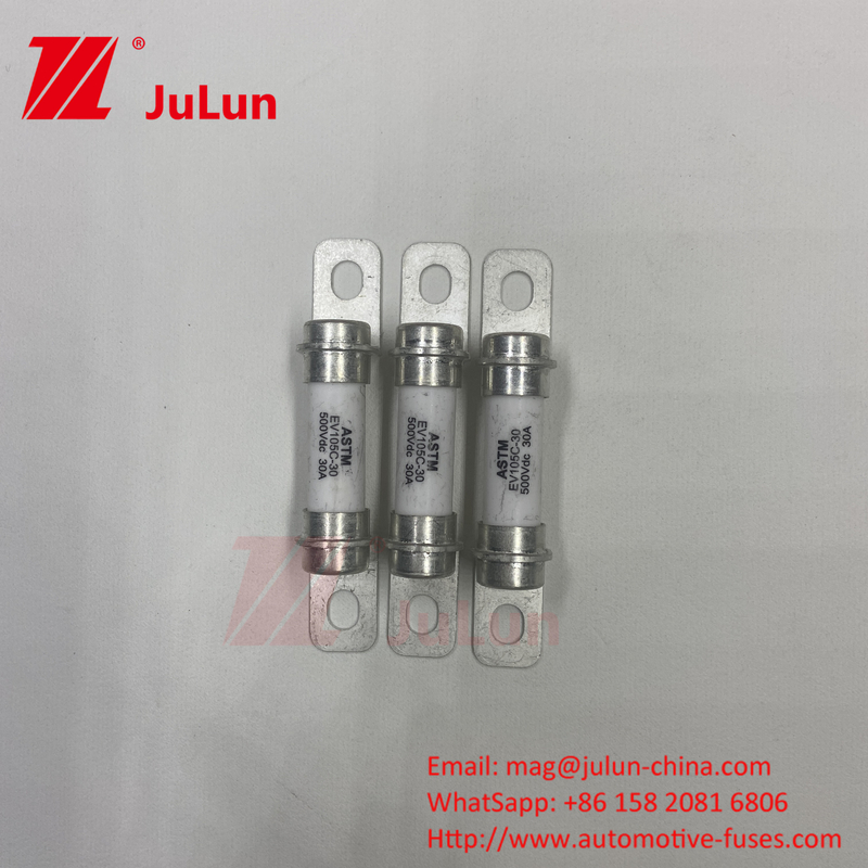 M6 Fusível de parafusos para veículos elétricos de veículos elétricos 500VDCHEV 500VDC 15A 30A 40A Fusível do sistema de armazenamento de energia