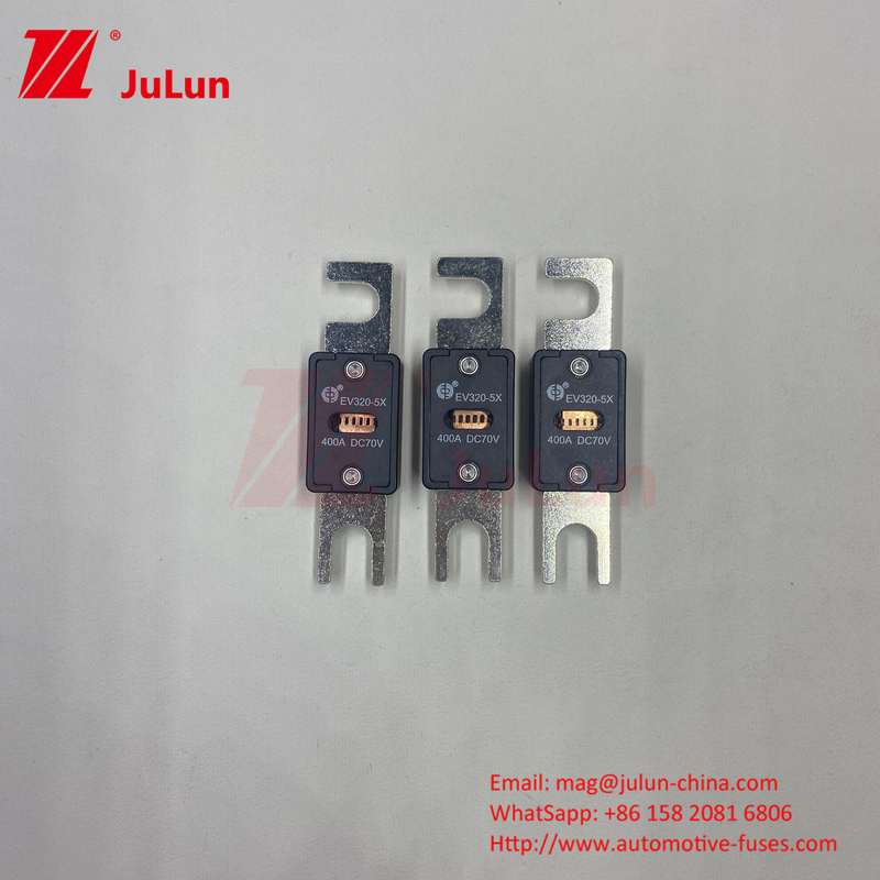 EV320-5X Tubo externo de areia de quartzo 6kA DC EV Fusível de veículo elétrico 125A 70VDC parafuso
