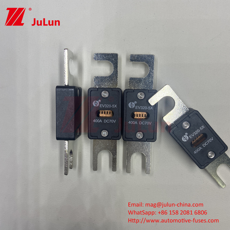 EV320-5X-350A-N 70VDC 6kA Fusível de veículo elétrico de cobre cerâmico para segurança do sistema de tração do EV