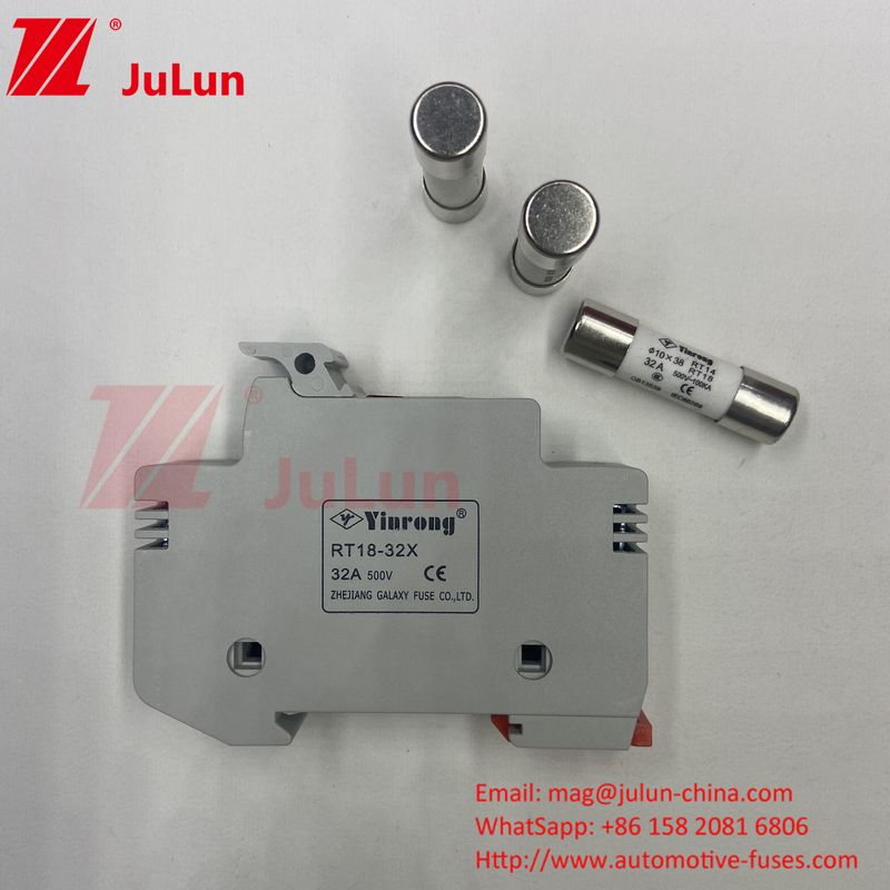 Fusível Solar Pv Din Rail Solar Fusível Detentor Para Inversor Fotovoltaica Fusível Inline Fusível cilindrico