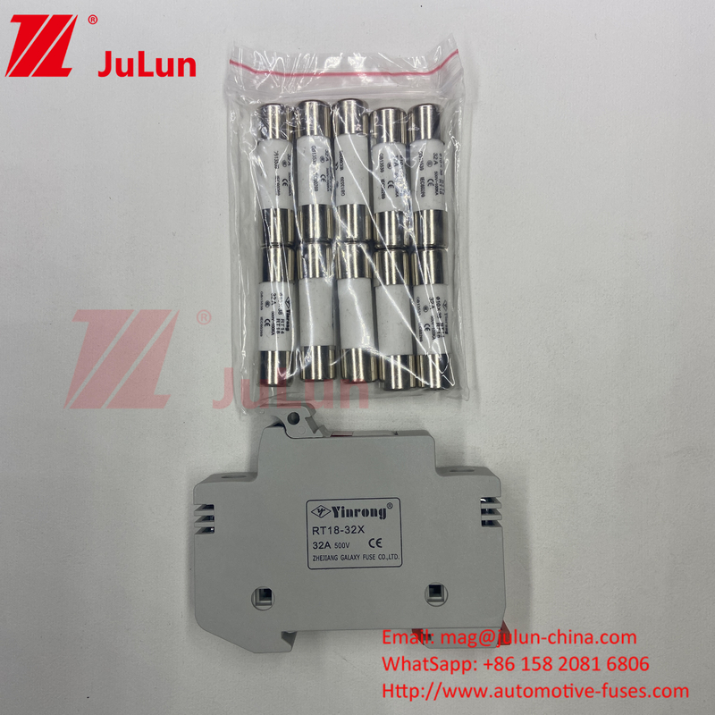 Fusível solar Pv / Din Rail Fusível solar para inversor 1500VDC 1000VDC 500VDC 10A-63A 30kA
