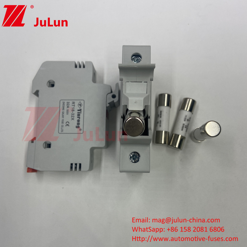 DIN Guia de seguradores DIN Ferroviário Solar segurador Solar DC 1000V Fusíveis fotovoltaicos 6A 10A 15A 20A 25A 30A Alto V