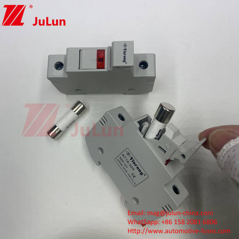 Solar fotovoltaica 1A/2A/3A/4A/5A/6A/8A/10A/12A/15A/16A/20A/25A/30A Cerâmica cilíndrica 10X38 GPV 1000V DC PV Fu