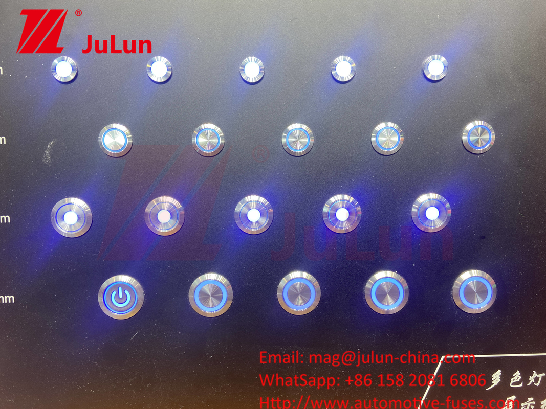 16mm Anel iluminado momentâneo LED IP67 12mm/16mm/19mm/22mm/LA38/XB2 Botão de interruptor de metal botão de pressão de metal empurrando traseiro