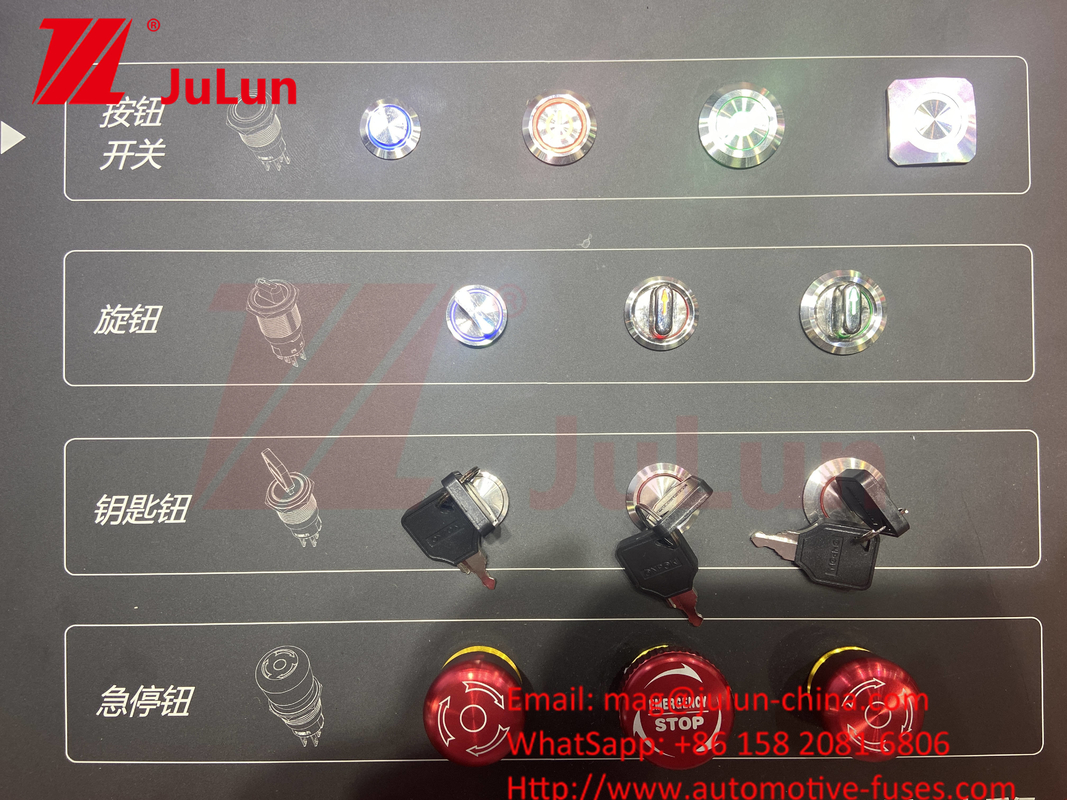 IP65 Auto-bloqueio de aço inoxidável Metal 10/12/16/22mm Momentâneo LED Pequeno Push Button Switches
