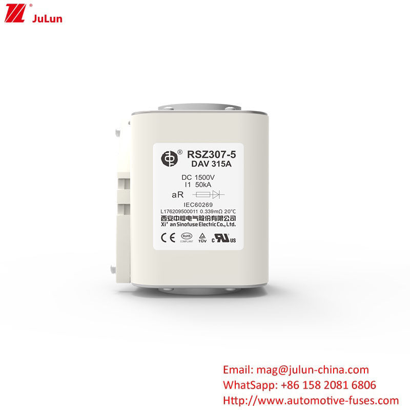 RSZ307-5-DAV 315A Adaptador de carregador Ev Compatível com fusível de energia 450A-1800A 1500VDC