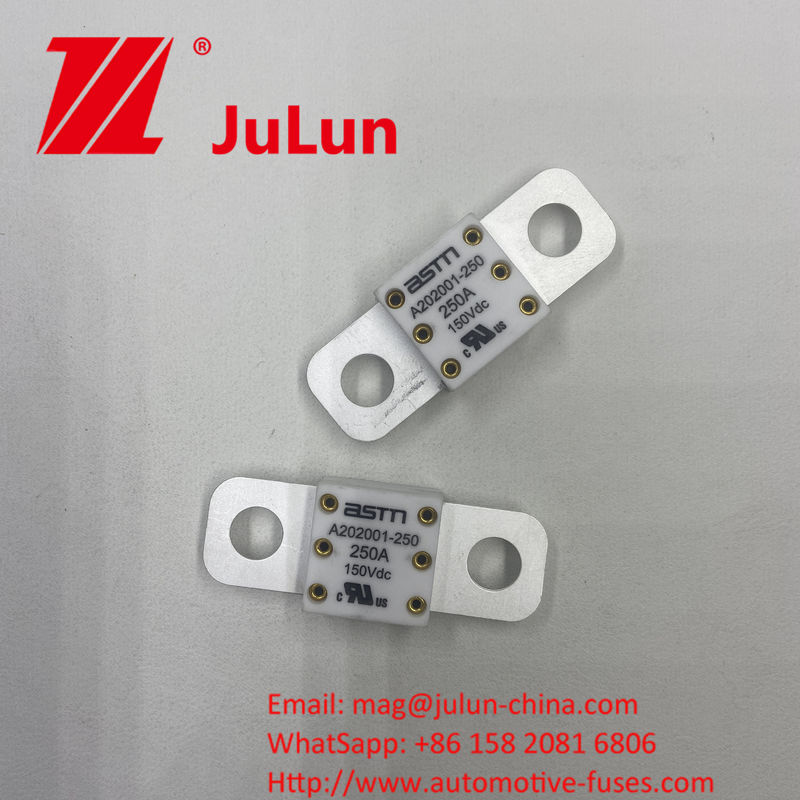 300A 150VDC A202001 Método de montagem de parafuso fácil de instalar 20 * 55mm cerâmica fusíveis automotivos com torque apertado recomendado 11-13N · m Para M8