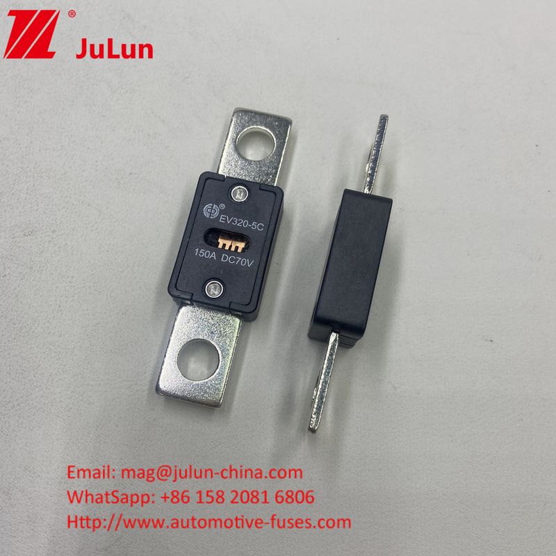 Distância de abertura de 51 mm EV320-5X 125A 70VDC Fusíveis Automotivos Cerâmicos Com Certificação GB/T31465.5-2015 E Voltagem nominal de 70VDC