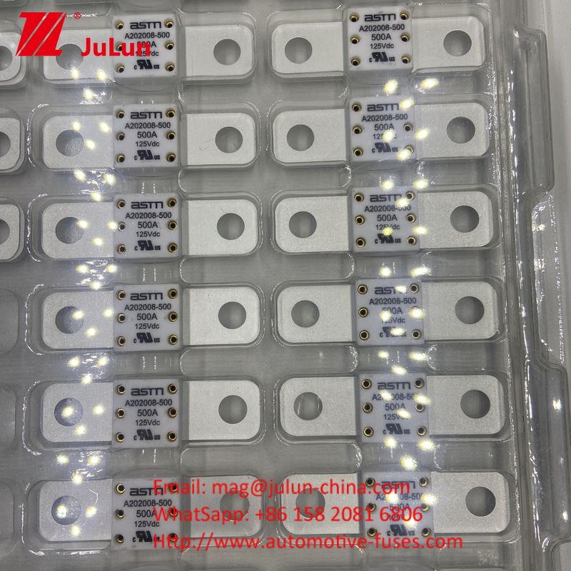 ASTM A202008 250A 125VDC Fusíveis de lâmina automática tipo placa plana para parafusos