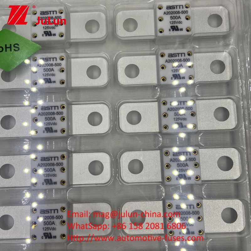 125VDC A202008 350A 125VDC ASTM Voltagem nominal Fusíveis de automóveis em cerâmica para sistemas de tração de veículos eléctricos