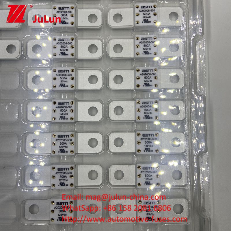 A202008 ASTM 350A 125VDC Fusíveis Cerâmicos Automóveis Características Elétricas 1.0In 4 Horas 3.0In 10s Max Dimensão pequena para proteção contra curto-circuito