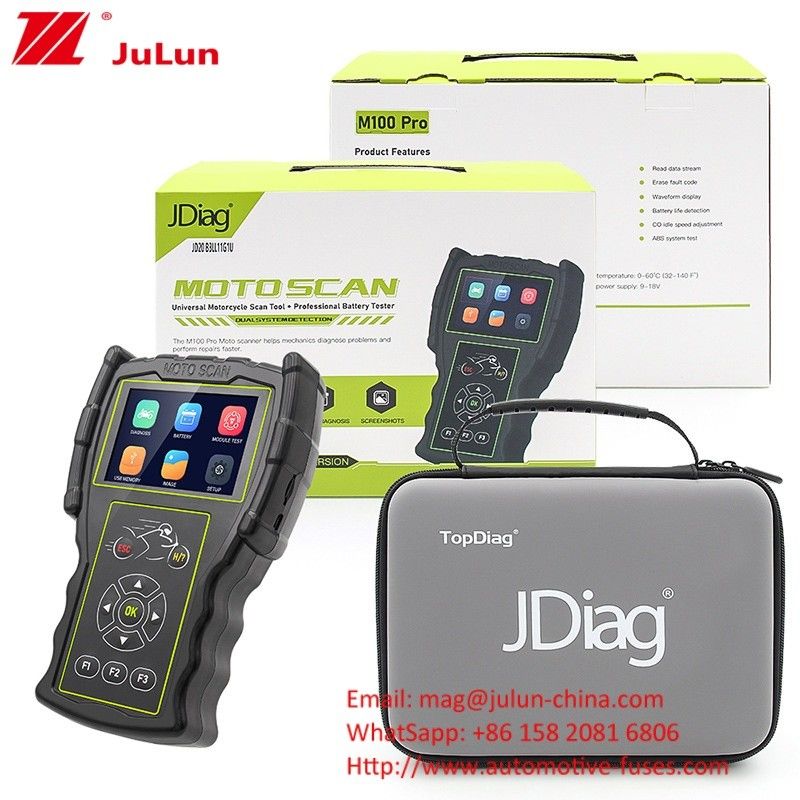 Detector de falhas de motocicletas OBD Instrumentos de diagnóstico de falhas JDiag M100 Pro Moto Scanner Ecu