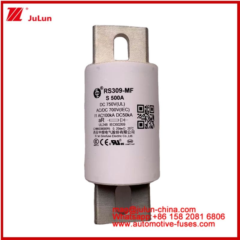 Veículo elétrico 500A 750VDC Potência de acionamento 800A RS309-MF S Estrada Tubular Armazenamento de energia cerâmica e sistemas de energia Carregadores fios Aparelhos e equipamentos automotivos 50KA