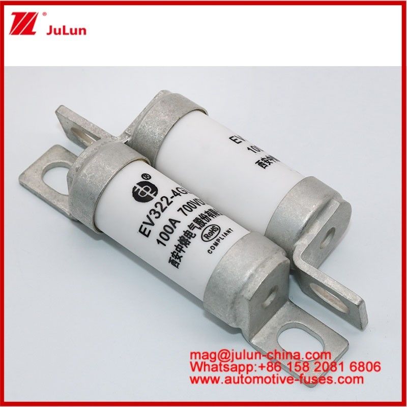 EV322 4GL 100A DC700V EV ou HEV Veículo Elétrico Compacto Tamanho Corrente nominal alta Estrutura de parafusos Tubular Segurança cerâmica