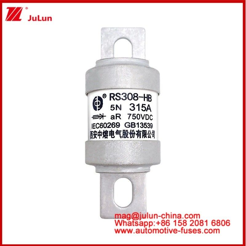 M6 5N 315A AR 750VDC-1 Veículo Elétrico Fuse Tração Carémica Tubular Conversão de Potência Armazenamento de Energia Carregador a bordo