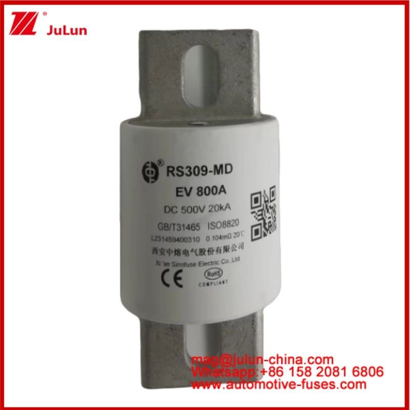 Estrutura de conexão de parafusos de veículos elétricos Ouro Carêmico Tubular Car Micro Fusíveis RS309-MD EV 800A DC500V 20KA Para Automóvel