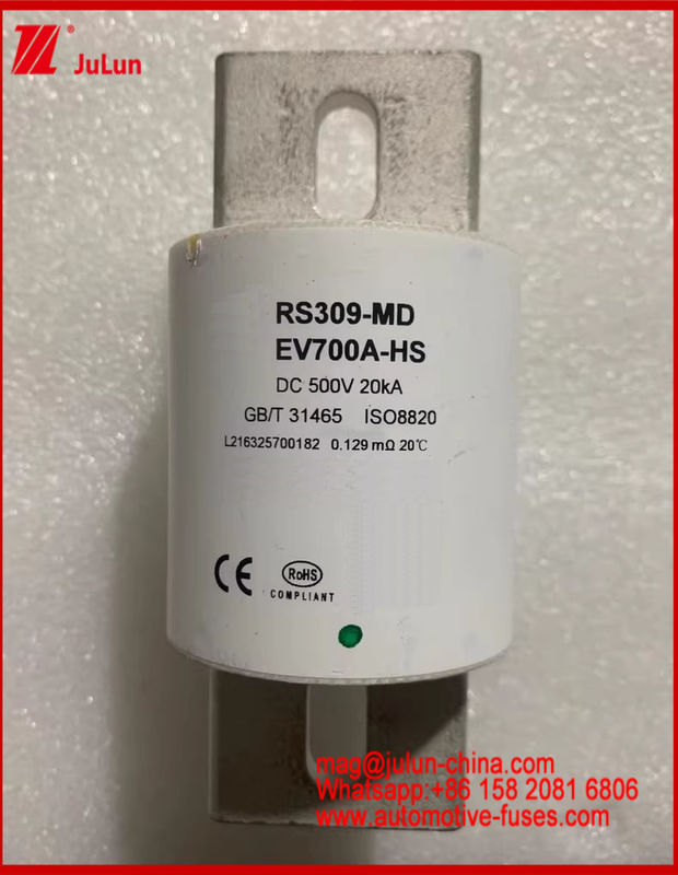 Fusível de veículo elétrico de tubo redondo Caremic RS309-MD-EV700A-HS 500VDC 20KA Automóvel Bolt Stud-mount Base de fusível especialmente concebida para situação do veículo